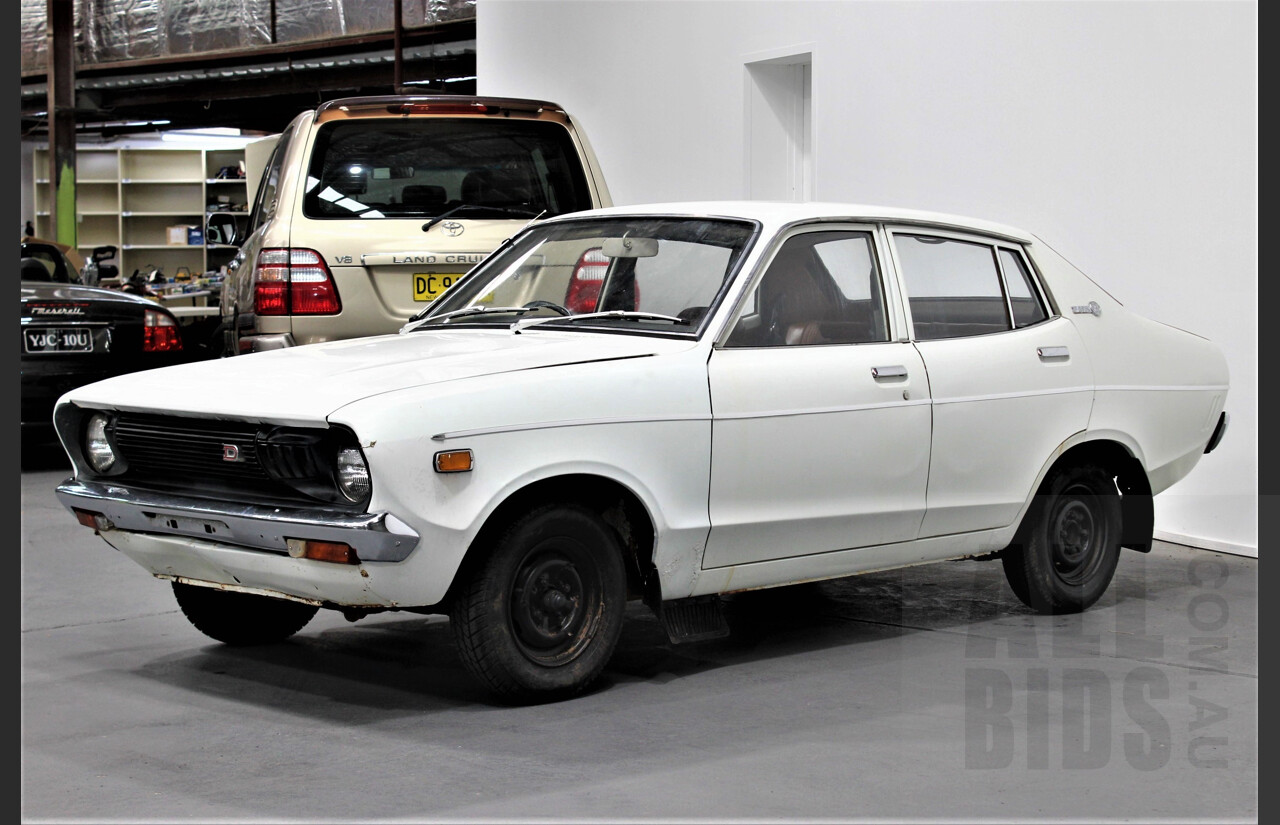 7/1974 Datsun 120y 4d Sedan White 1.2L