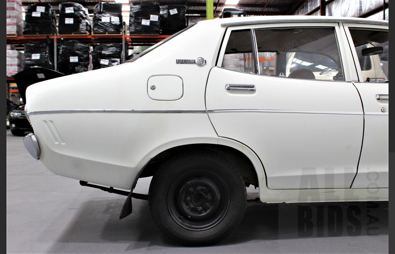 7/1974 Datsun 120y 4d Sedan White 1.2L