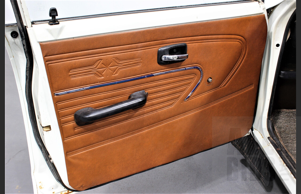 7/1974 Datsun 120y 4d Sedan White 1.2L