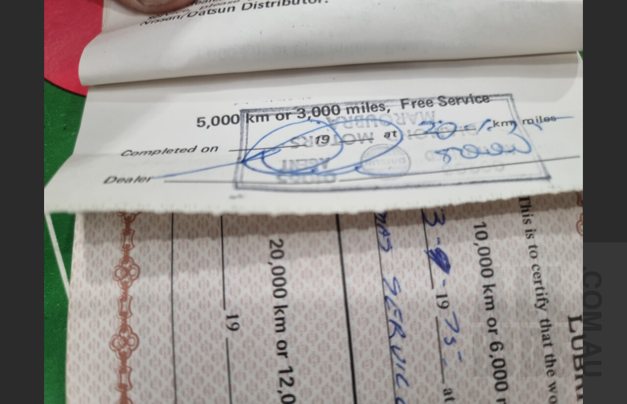 7/1974 Datsun 120y 4d Sedan White 1.2L