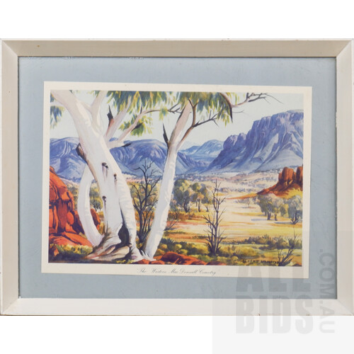 Three Framed Vintage Albert Namatjira Prints, Printed by the Legend Press, largest 46 x 60 cm overall (3)