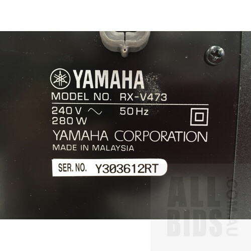 Yamaha RX-V473 AV Receiver, Yamaha NS-AP8805 Home Cinema Speaker Package And Yamaha YST-SW030 6Inch Subwoofer