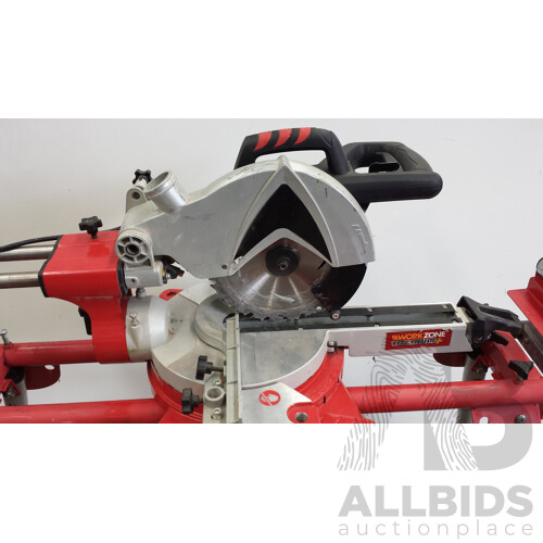 Workzone Titanium 216mm Sliding Mitre Saw With Stand