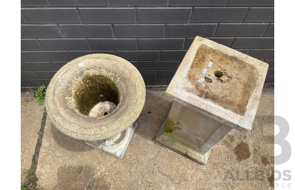 Composite Fountain Urn on Composite Plinth