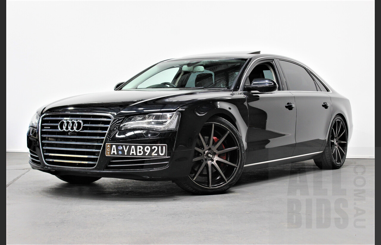 4/2013 Audi A8 L 3.0 TDi Quattro 4H MY12 4d Sedan Black 3.0L Turbo Diesel