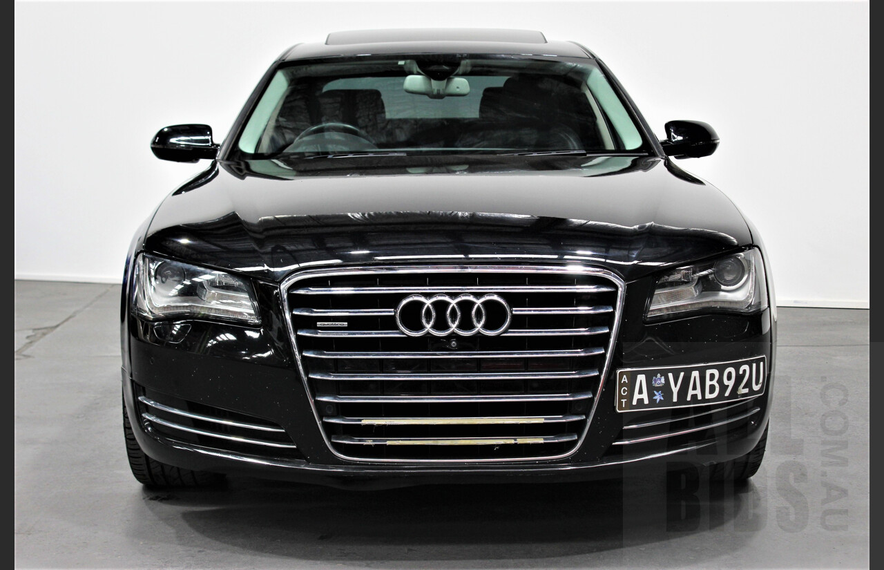 4/2013 Audi A8 L 3.0 TDi Quattro 4H MY12 4d Sedan Black 3.0L Turbo Diesel