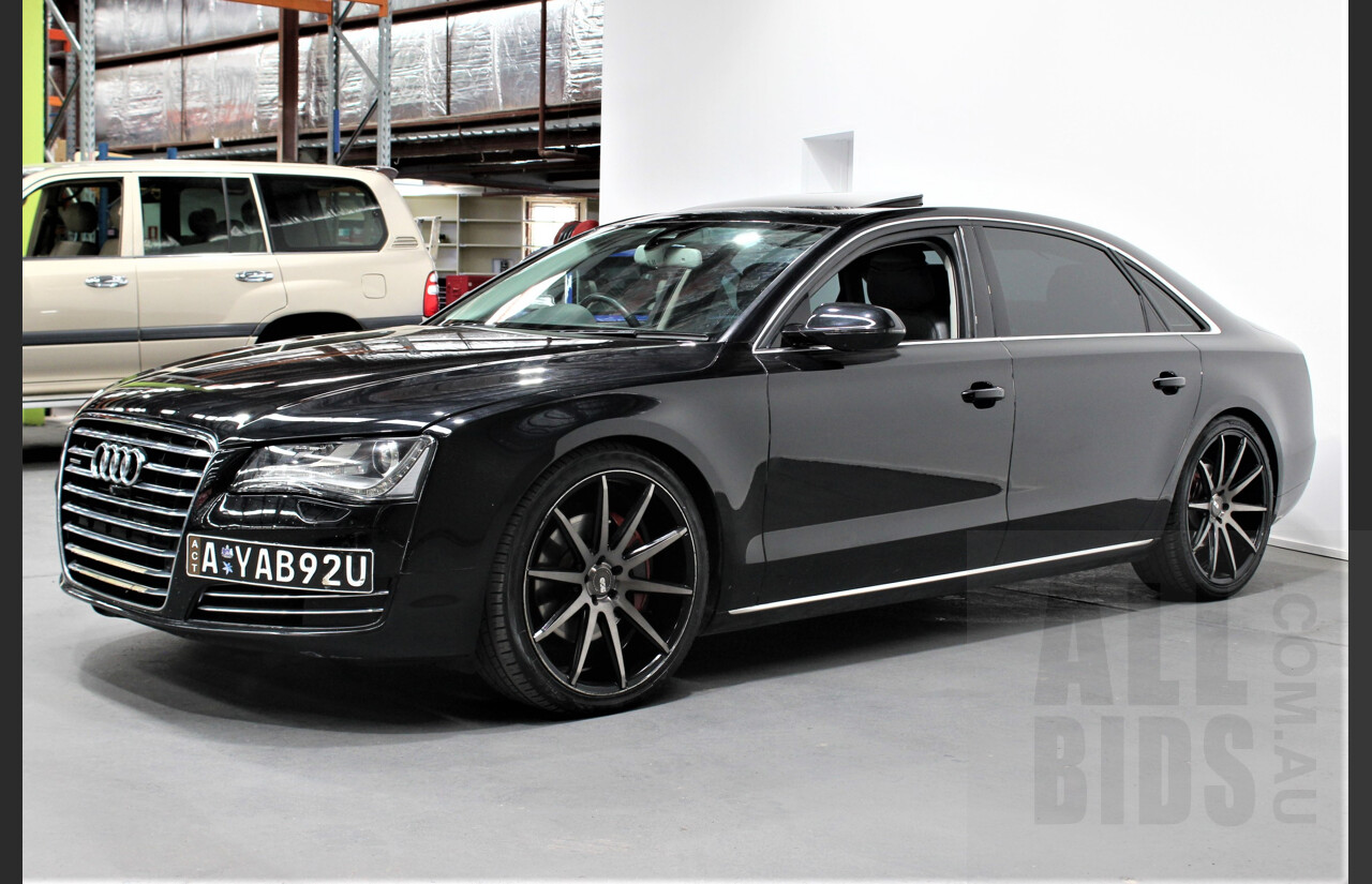 4/2013 Audi A8 L 3.0 TDi Quattro 4H MY12 4d Sedan Black 3.0L Turbo Diesel