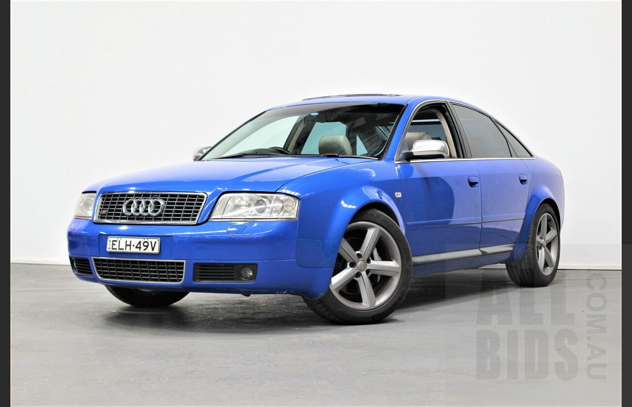 4/2004 Audi S6 C5 4.2 Quattro 4B 4d Sedan Nogaro Blue 4.2L V8