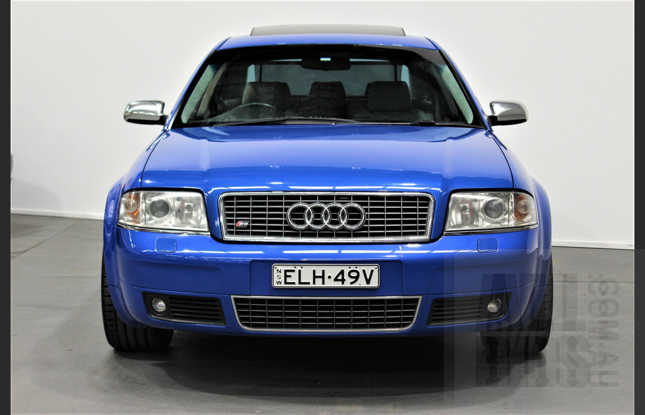 4/2004 Audi S6 C5 4.2 Quattro 4B 4d Sedan Nogaro Blue 4.2L V8
