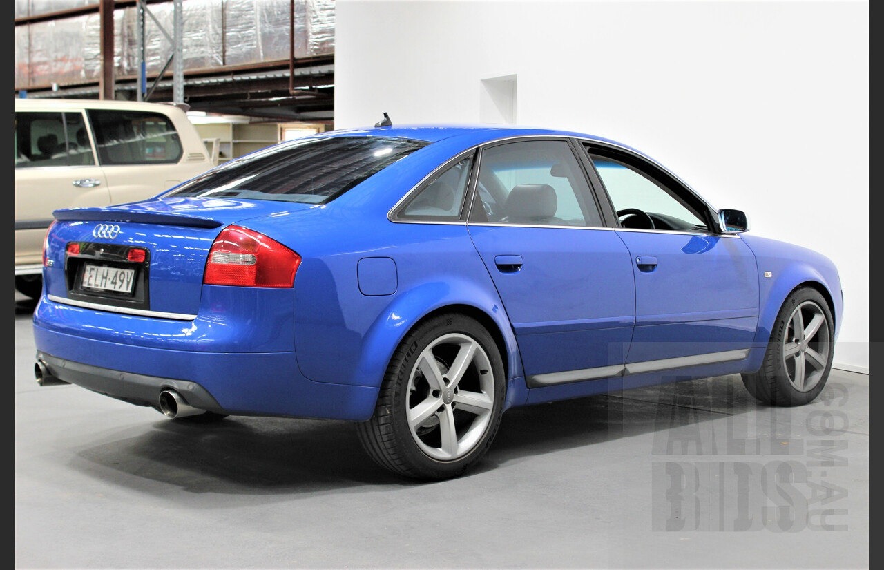 4/2004 Audi S6 C5 4.2 Quattro 4B 4d Sedan Nogaro Blue 4.2L V8