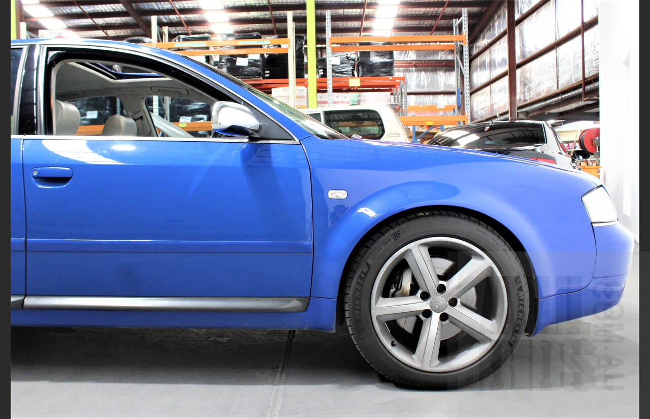 4/2004 Audi S6 C5 4.2 Quattro 4B 4d Sedan Nogaro Blue 4.2L V8