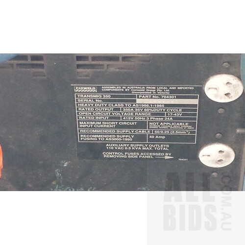 Cigweld Transmig 350 MIG Welder