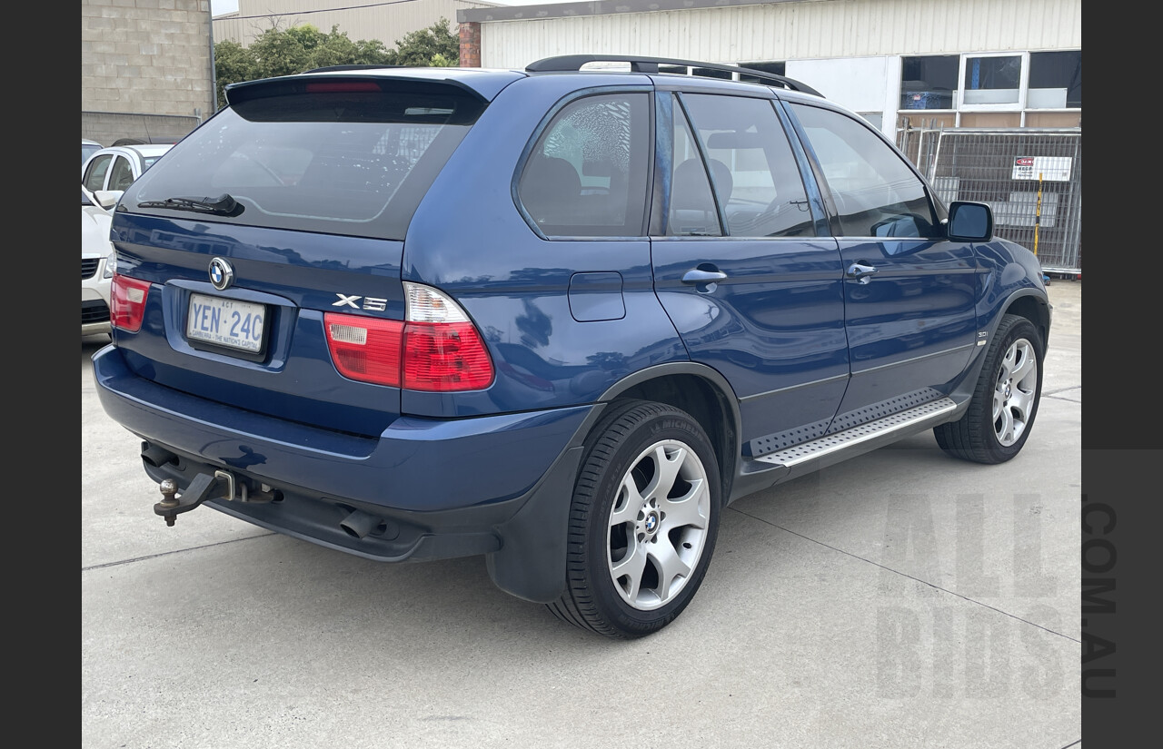 8/2002 BMW X5 3.0i E53 4d Wagon Blue 3.0L