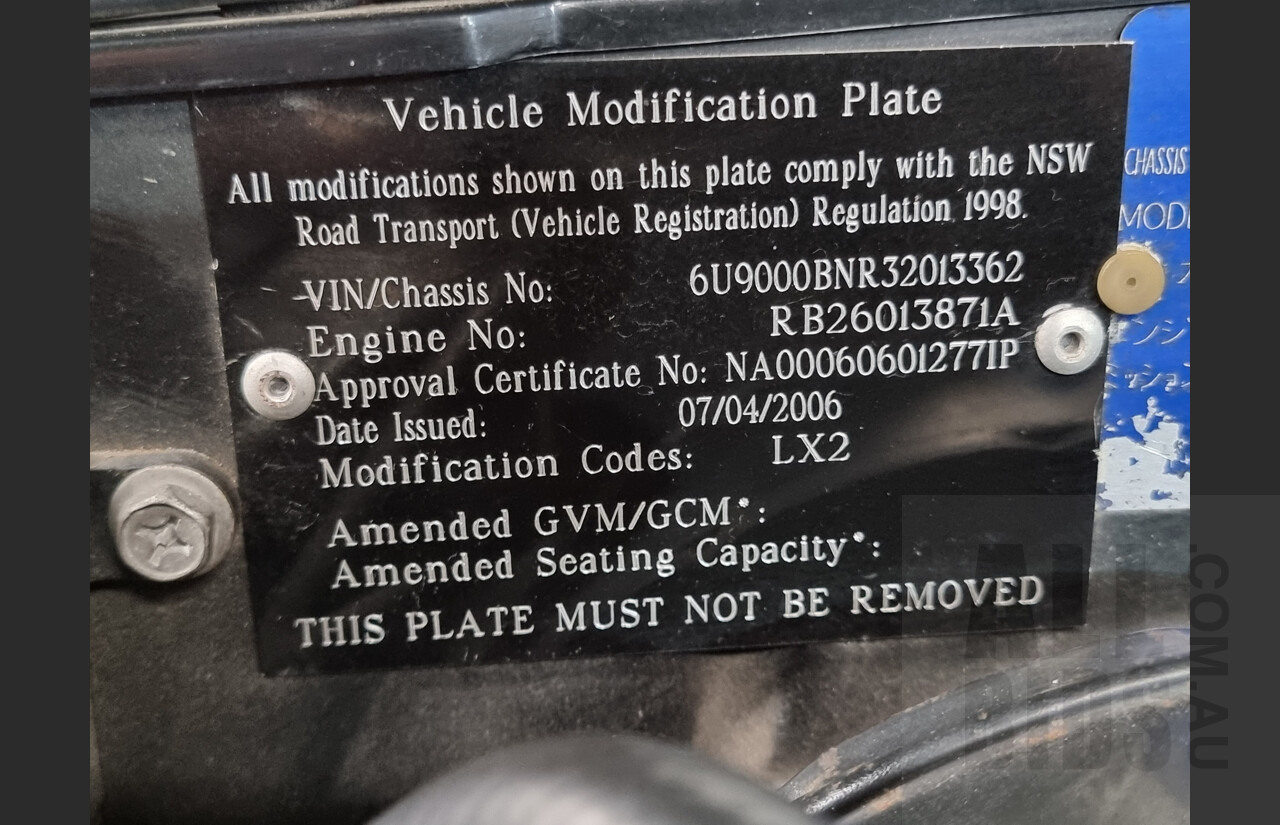 12/1990 Nissan Skyline R32 GT-R Series 1 2d Coupe KH2 Gun Grey Metallic 2.6L Twin Turbo