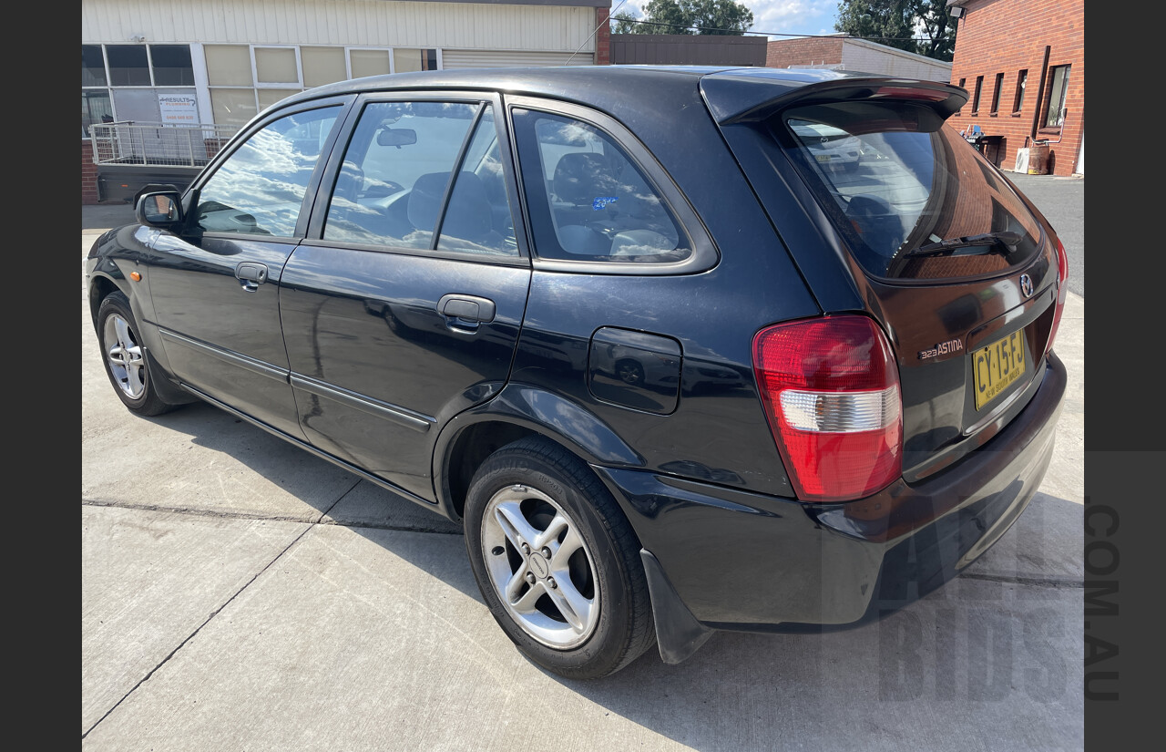 6/2000 Mazda 323 Astina  5d Hatchback Black 1.6L