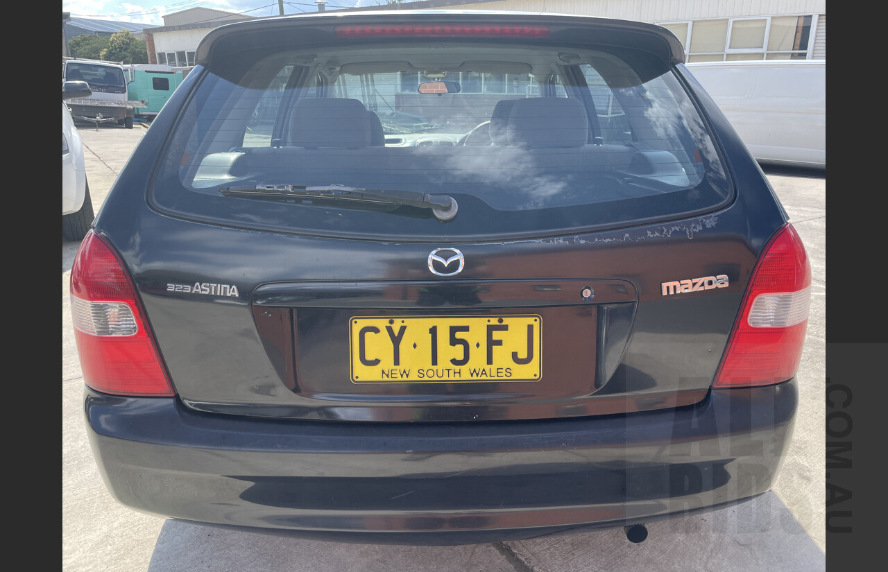 6/2000 Mazda 323 Astina  5d Hatchback Black 1.6L