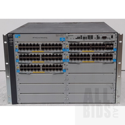 HP (J8698A) ProCurve 5412zl PoE+ Switch Chassis with Modules