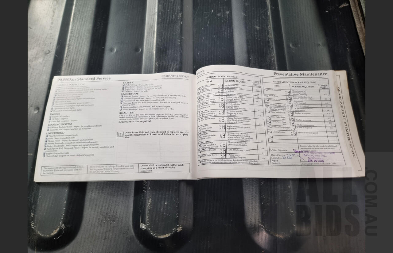 7/1996 Ford Falcon GLi Longreach XH Panelvan White 4.0L