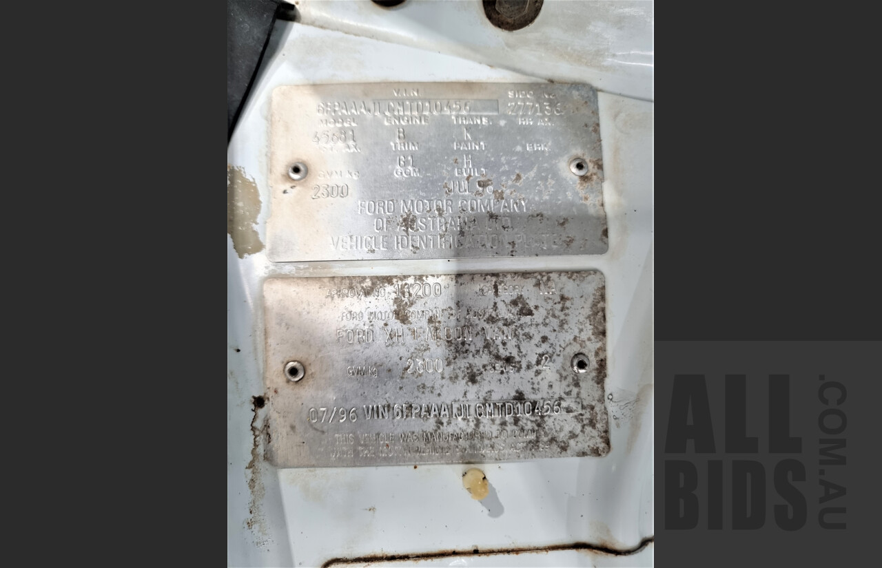 7/1996 Ford Falcon GLi Longreach XH Panelvan White 4.0L