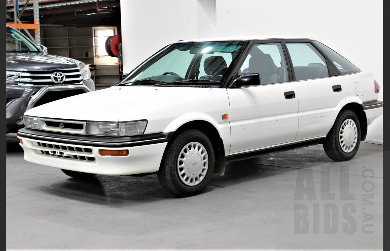 10/1991 Toyota Corolla CSi SECA AE94 5d Liftback White 1.6L Low 57,000ks