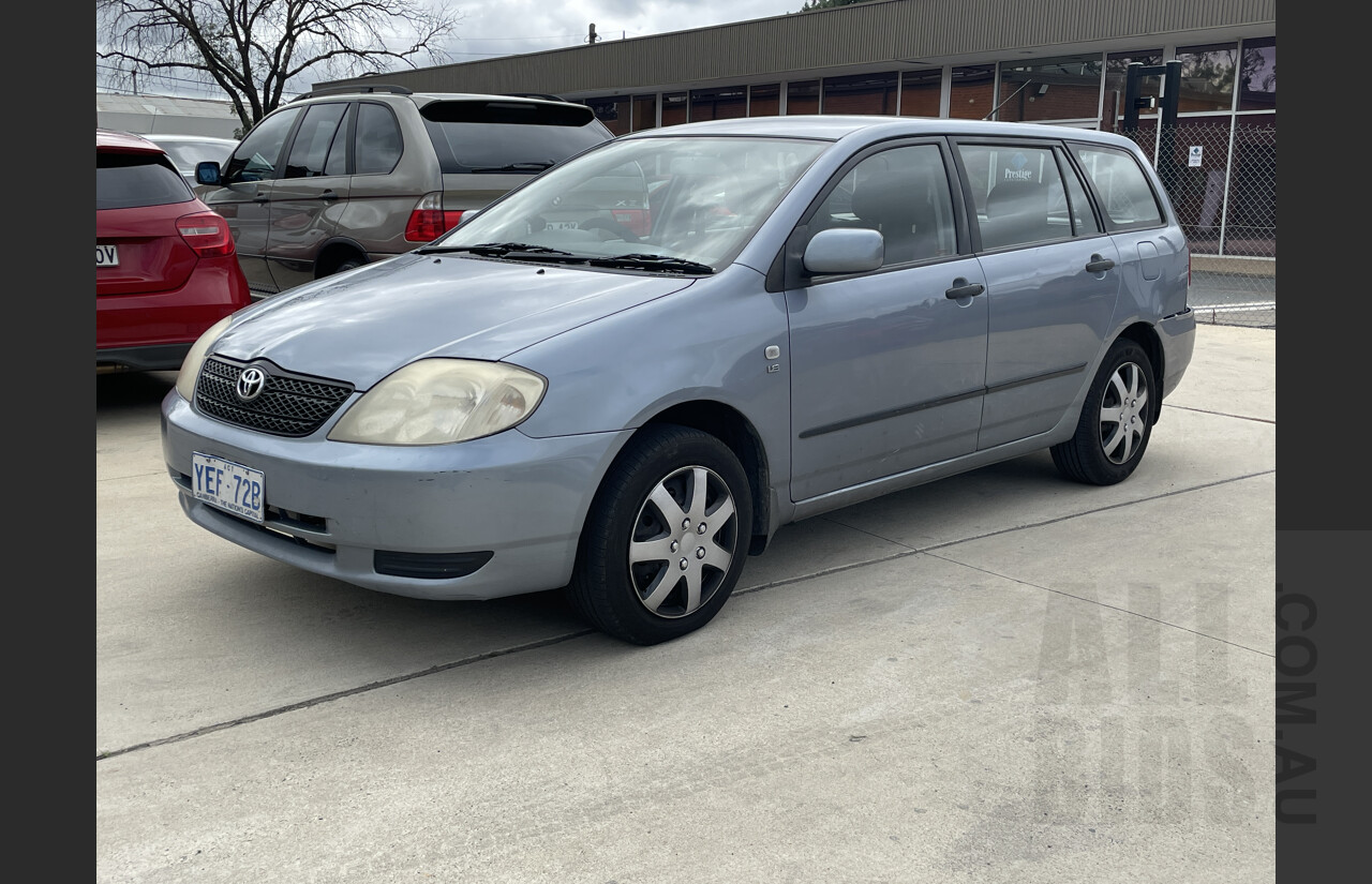 11/2003 Toyota Corolla Ascent ZZE122R 4d Wagon Silver 1.8L