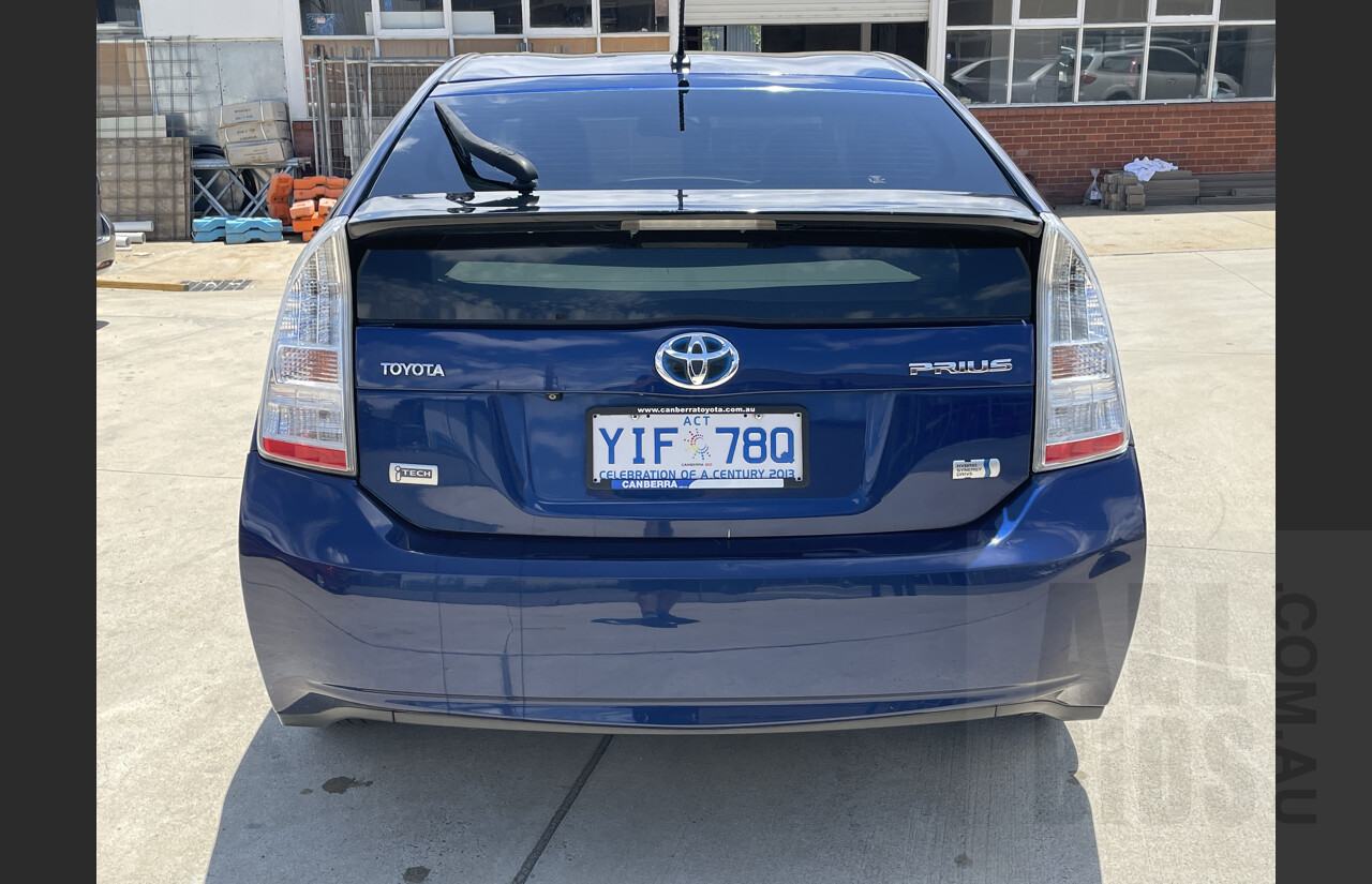 2/2011 Toyota Prius I-tech Hybrid ZVW30R 5d Hatchback Blue 1.8L