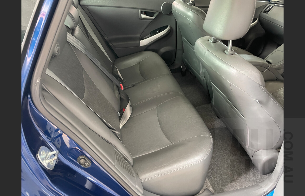 2/2011 Toyota Prius I-tech Hybrid ZVW30R 5d Hatchback Blue 1.8L