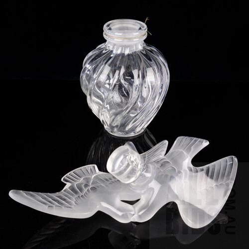 Lalique LÁir Du Temps Large Store Display Factice Perfume Bottle Designed by Nina Ricci