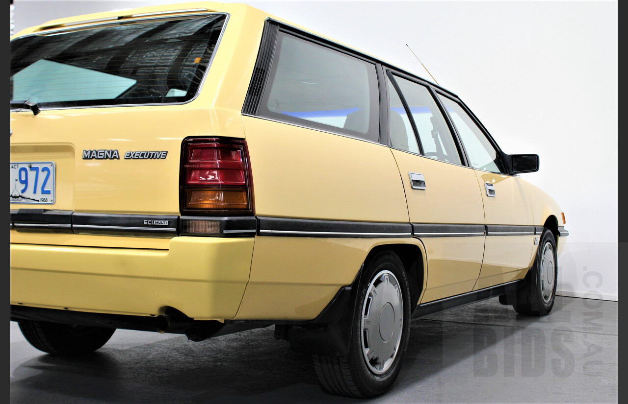 9/1988 Mitsubishi Magna Executive TN 4d Station Wagon Yellow 2.6L