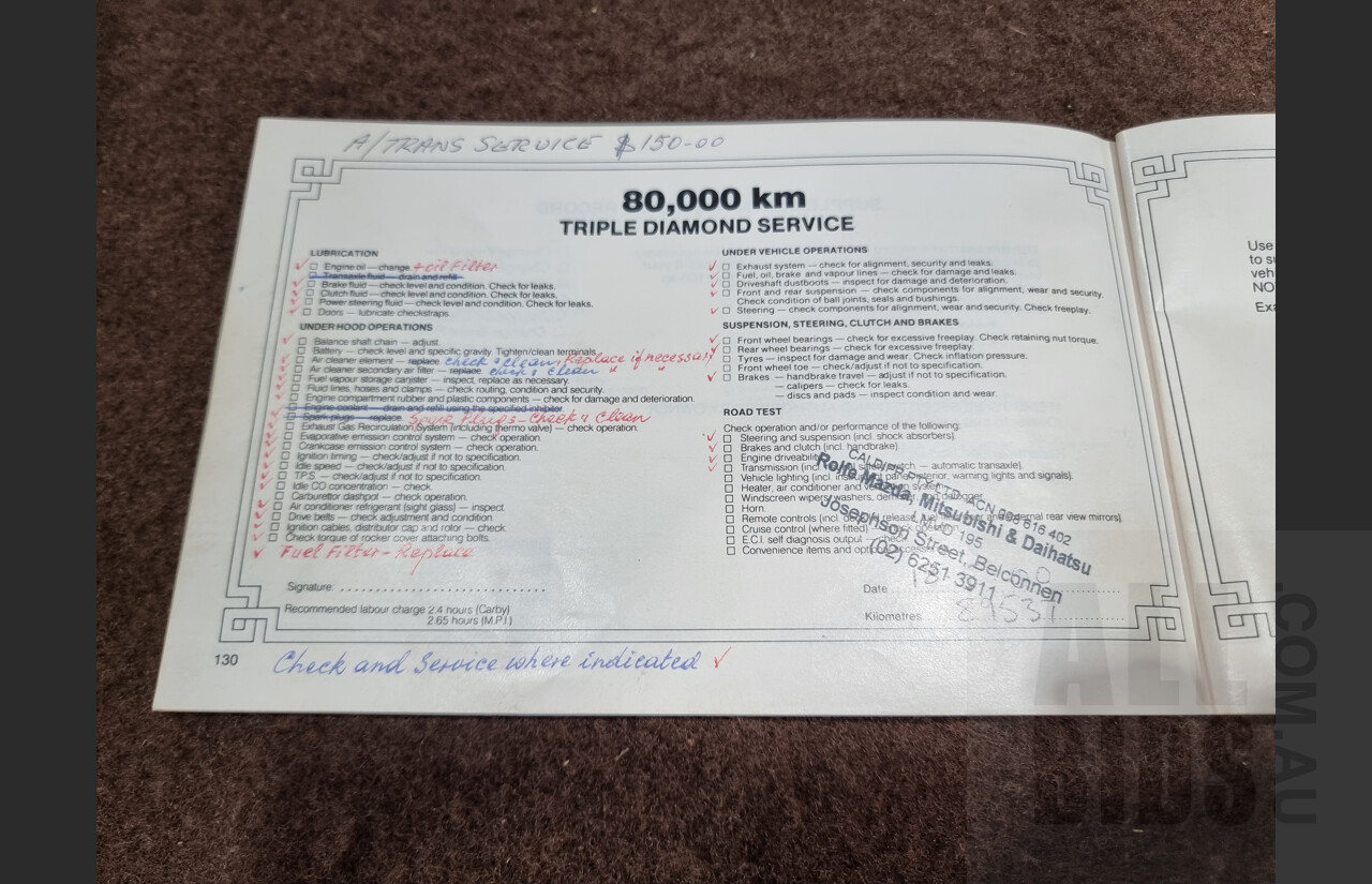 9/1988 Mitsubishi Magna Executive TN 4d Station Wagon Yellow 2.6L