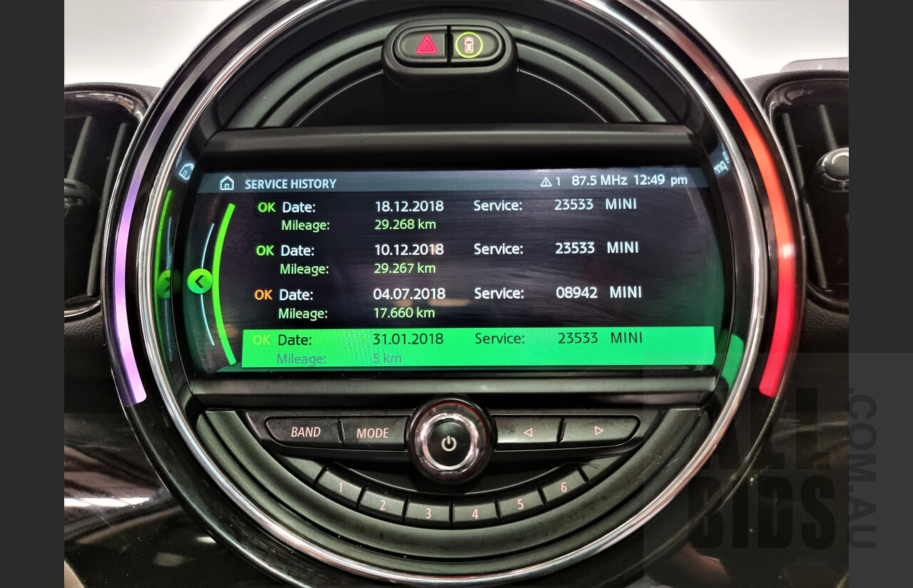 01/2018 Mini Cooper SD ALL4 Countryman R60 (AWD) 4dr Wagon Light White 2.0L Turbo Diesel