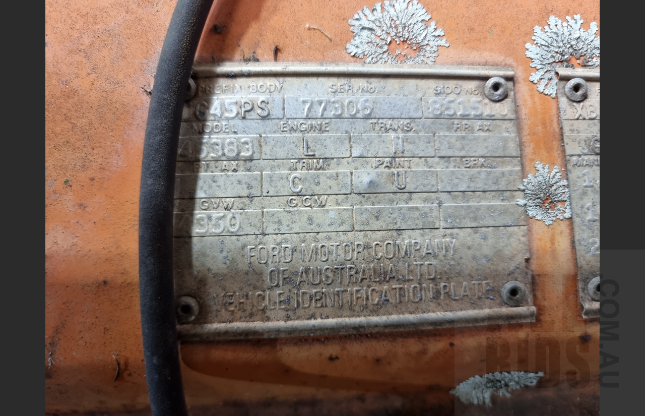 5/1974 Ford Falcon 500 XB Panelvan Burnt Orange 4.9L - Project Car