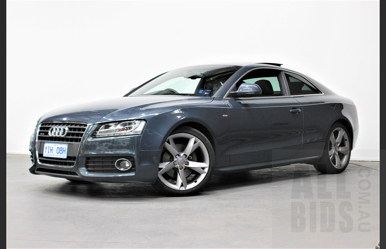 4/2009 Audi A5 2.0 TFSI Quattro 8T S-Line 2d Coupe Grey 2.0L Turbo