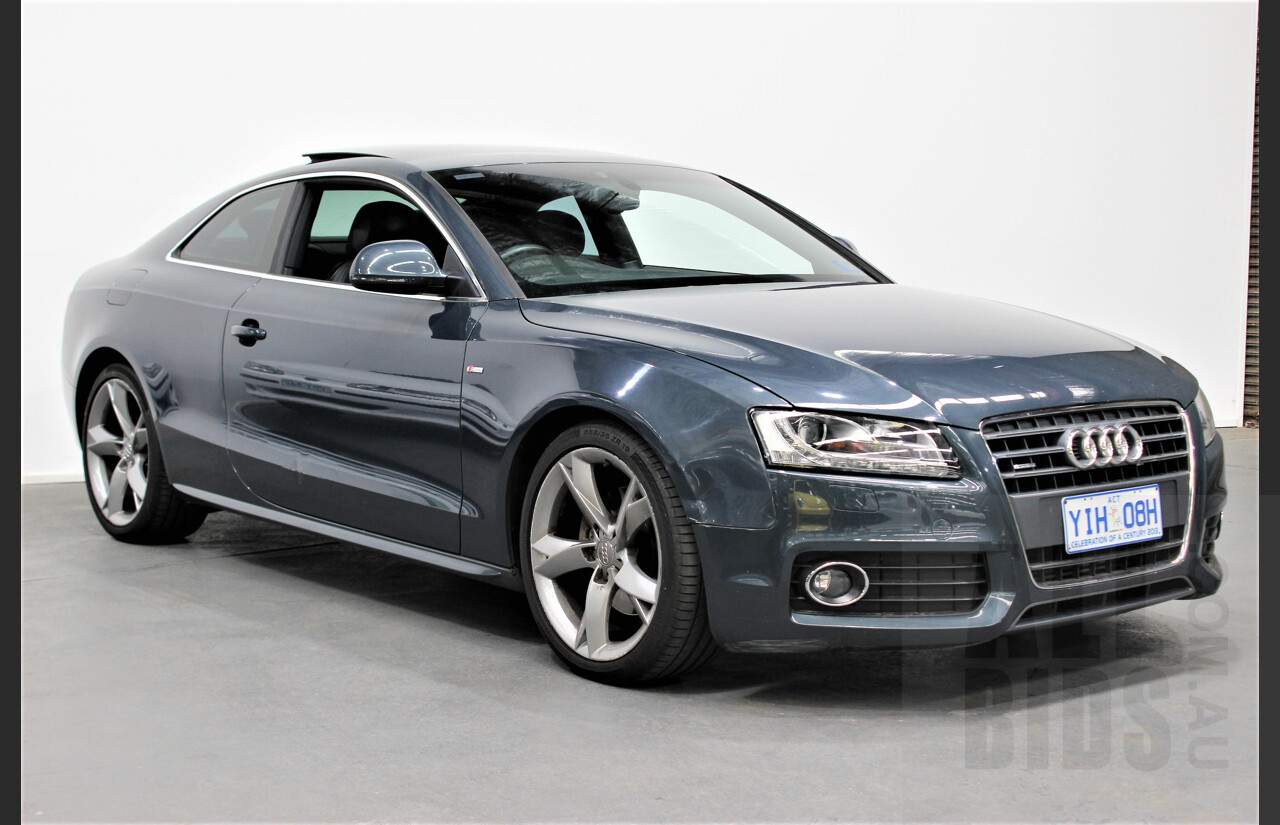 4/2009 Audi A5 2.0 TFSI Quattro 8T S-Line 2d Coupe Grey 2.0L Turbo