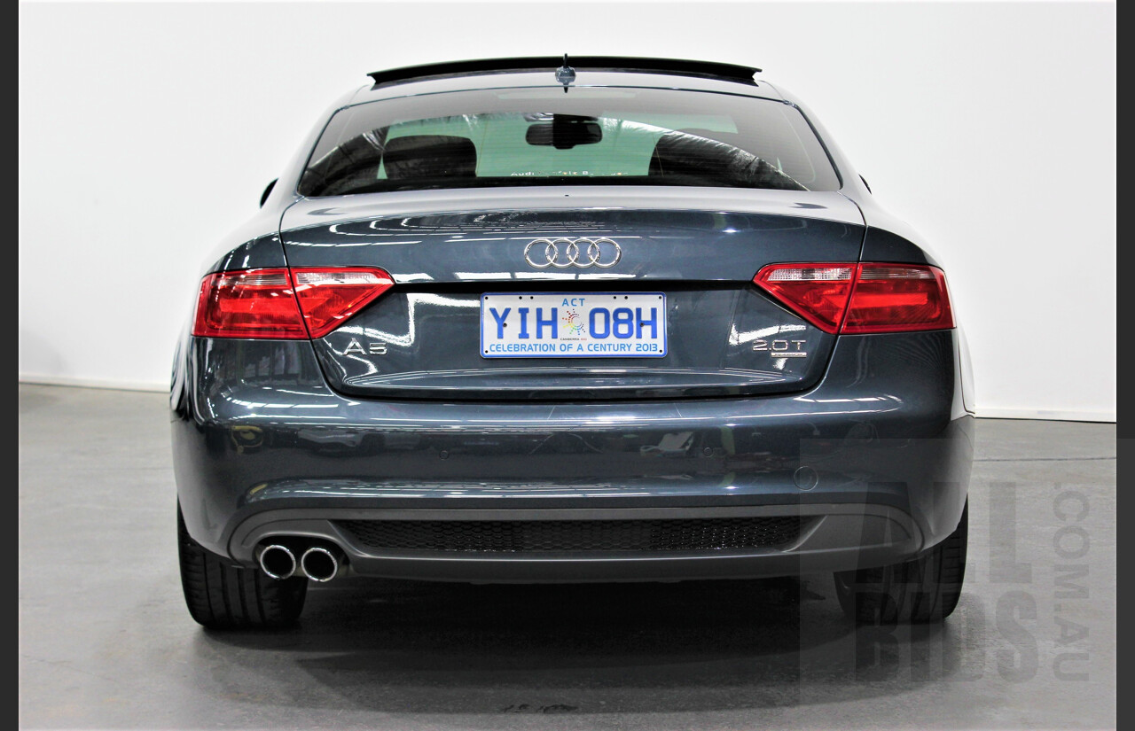 4/2009 Audi A5 2.0 TFSI Quattro 8T S-Line 2d Coupe Grey 2.0L Turbo