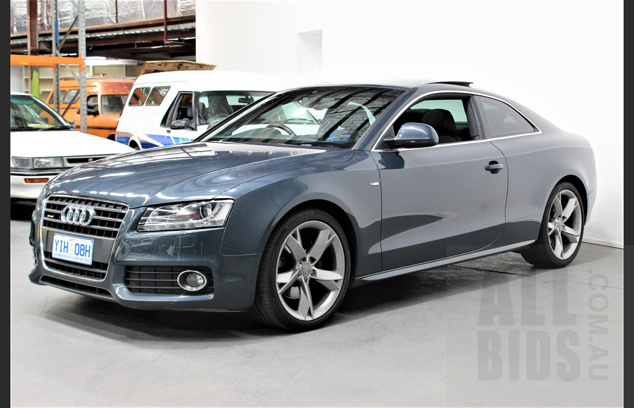 4/2009 Audi A5 2.0 TFSI Quattro 8T S-Line 2d Coupe Grey 2.0L Turbo