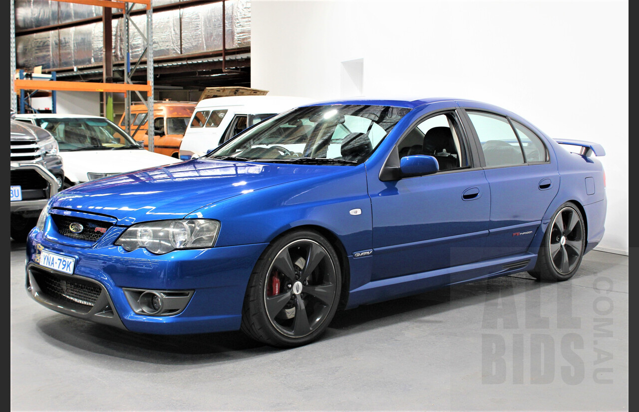 2/2007 Ford FPV F6 Typhoon BF MKII 4d Sedan Conquer Blue Metallic 4.0L Modified 590rwkw