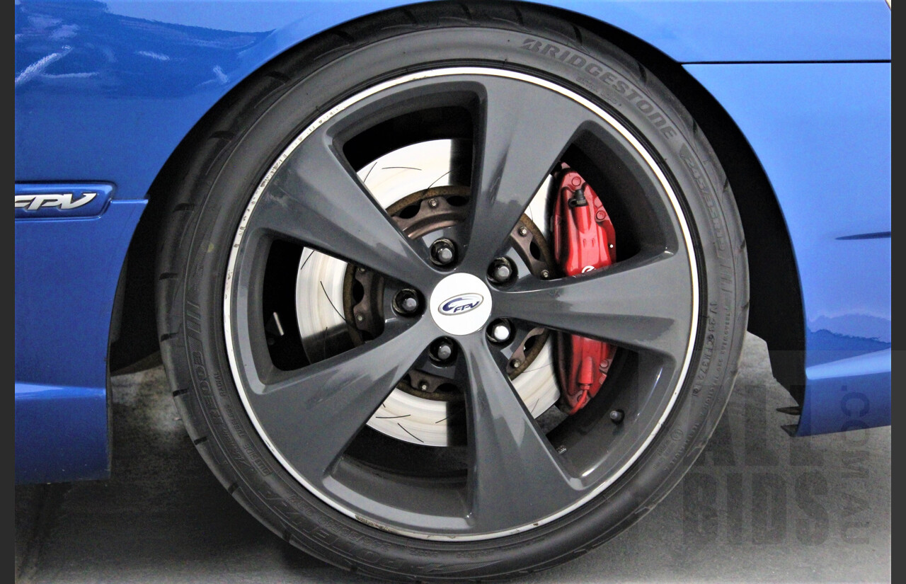 2/2007 Ford FPV F6 Typhoon BF MKII 4d Sedan Conquer Blue Metallic 4.0L Modified 590rwkw