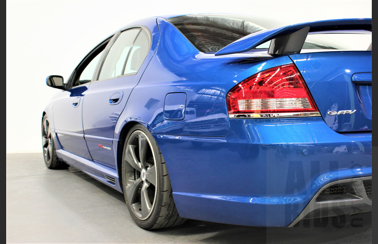 2/2007 Ford FPV F6 Typhoon BF MKII 4d Sedan Conquer Blue Metallic 4.0L Modified 590rwkw