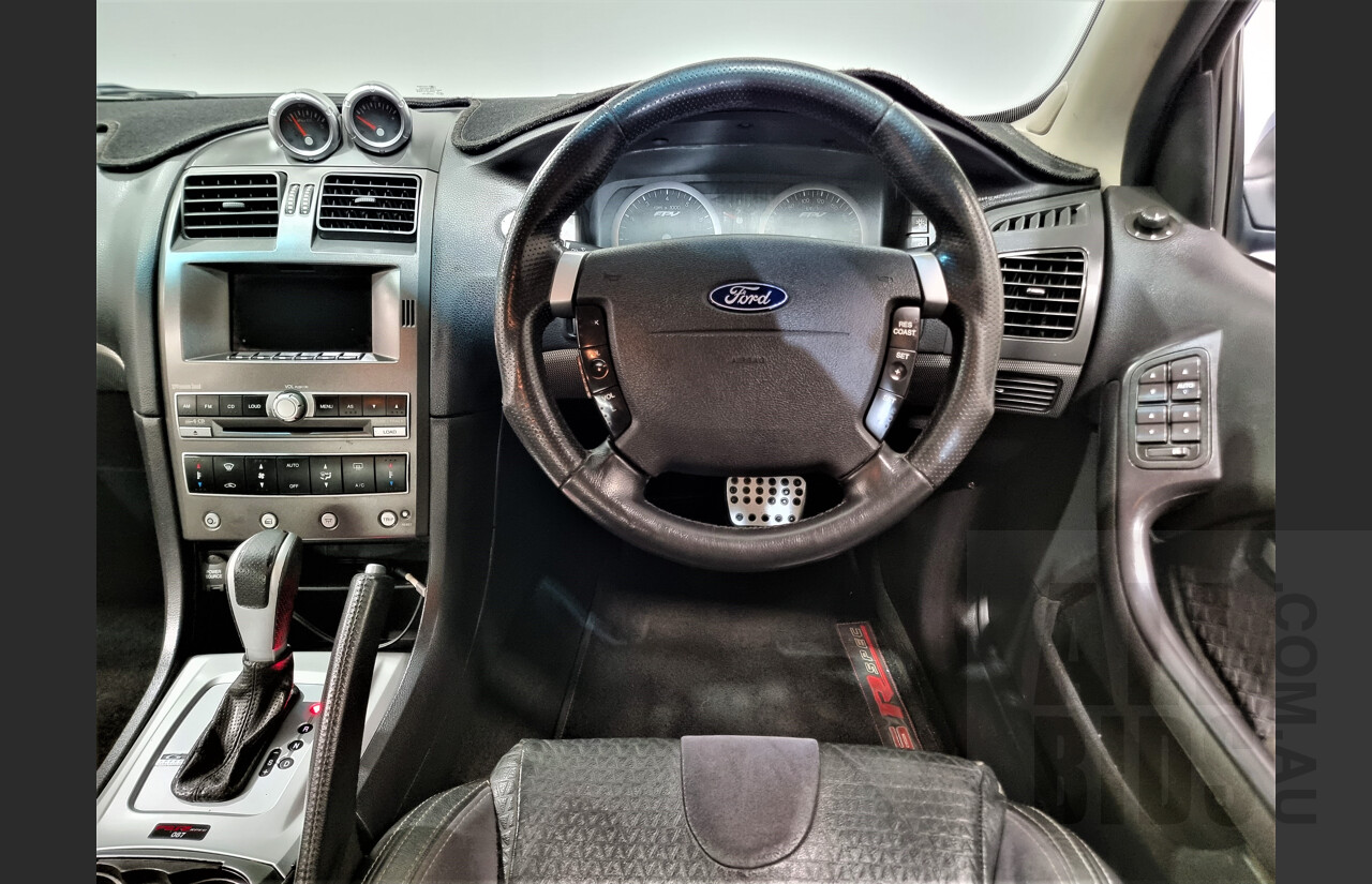 2/2007 Ford FPV F6 Typhoon BF MKII 4d Sedan Conquer Blue Metallic 4.0L Modified 590rwkw