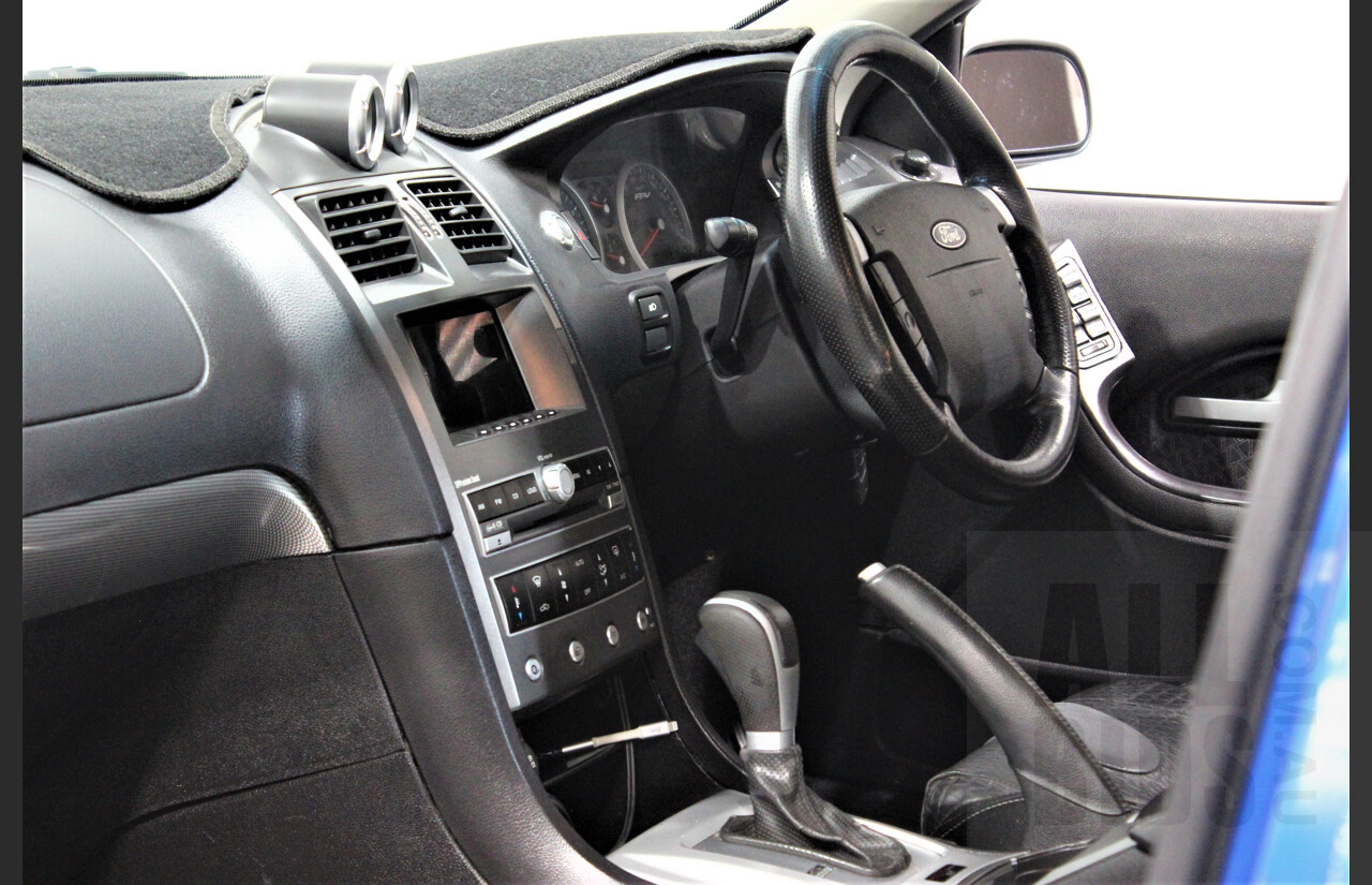 2/2007 Ford FPV F6 Typhoon BF MKII 4d Sedan Conquer Blue Metallic 4.0L Modified 590rwkw