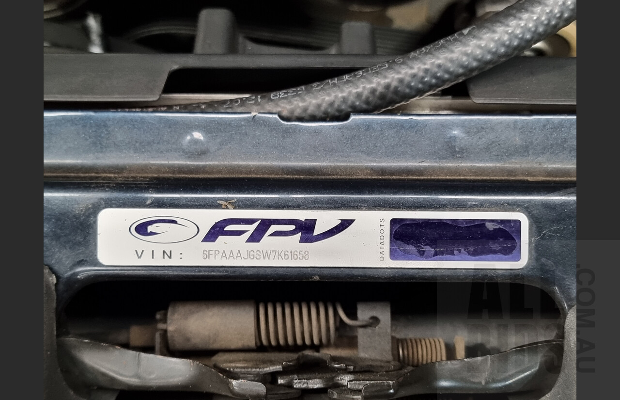 2/2007 Ford FPV F6 Typhoon BF MKII 4d Sedan Conquer Blue Metallic 4.0L Modified 590rwkw