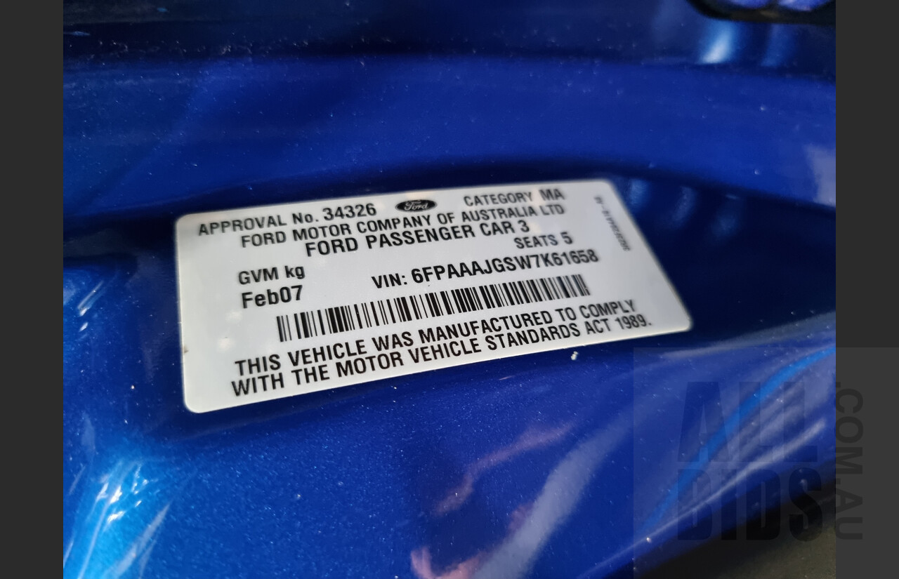 2/2007 Ford FPV F6 Typhoon BF MKII 4d Sedan Conquer Blue Metallic 4.0L Modified 590rwkw