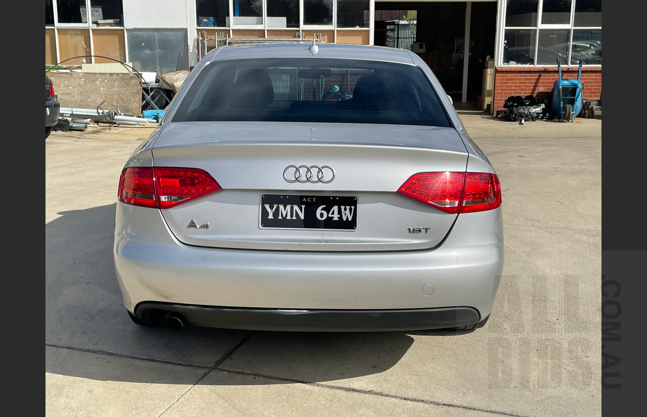 2/2011 Audi A4 1.8 TFSI B8 (8K) MY11 4d Sedan Silver 1.8L