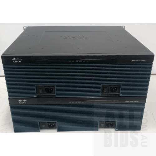 Cisco 3900 Series Integrated Services Routers - Lot of Two