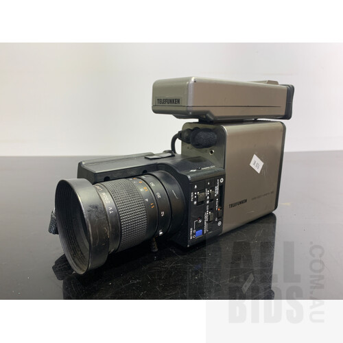 Rare Vintage Telefunken Farb Video Kamera 850 With TV Zoom Lens 4-48mm F 1.2
