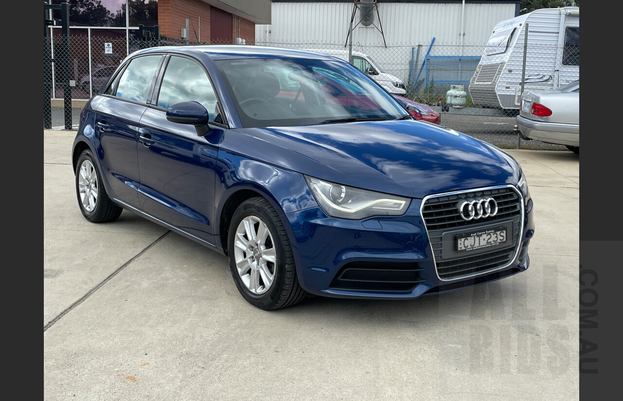 9/2012 Audi A1 Sportback 1.4 TFSI Attraction 8X MY12 5d Hatchback Blue 1.4L