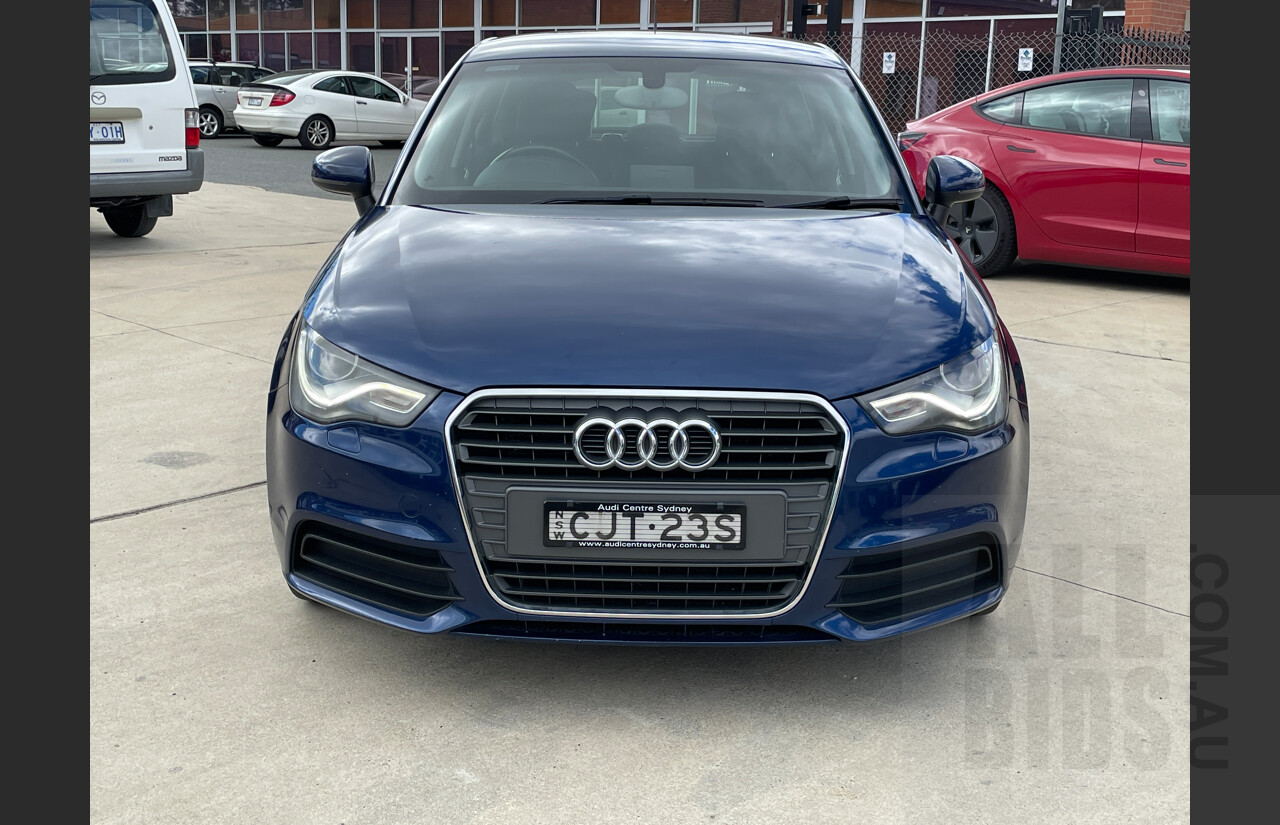 9/2012 Audi A1 Sportback 1.4 TFSI Attraction 8X MY12 5d Hatchback Blue 1.4L