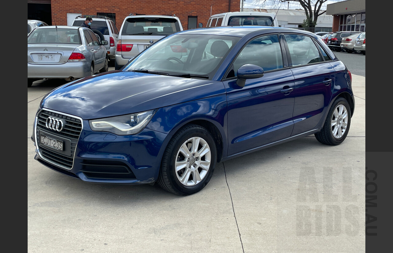 9/2012 Audi A1 Sportback 1.4 TFSI Attraction 8X MY12 5d Hatchback Blue 1.4L