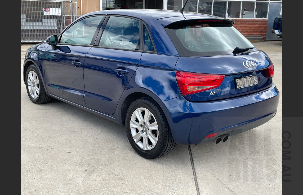 9/2012 Audi A1 Sportback 1.4 TFSI Attraction 8X MY12 5d Hatchback Blue 1.4L